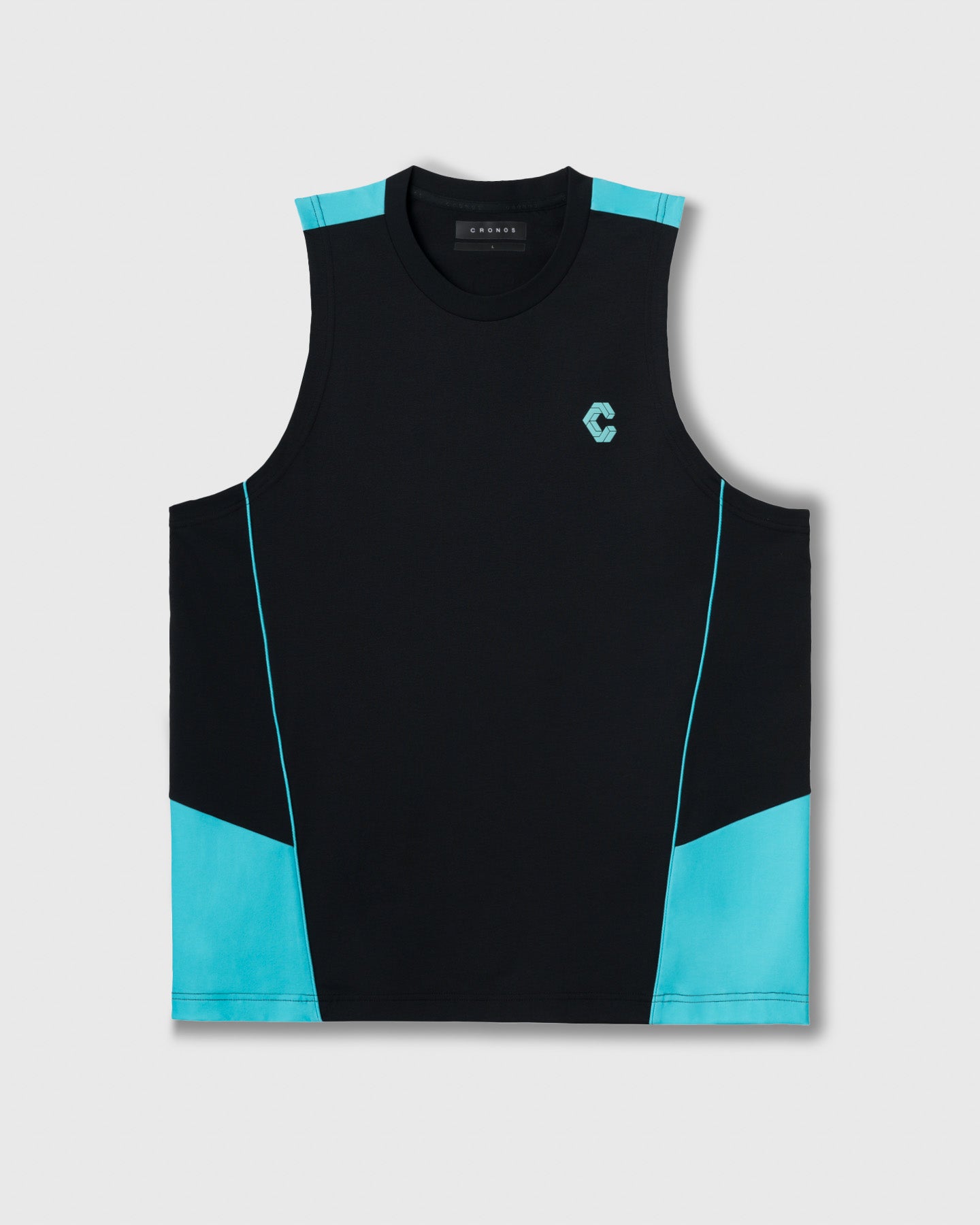 CRONOS SWITCH COOL TOUCH SLEEVELESS【BLACK×T.BLUE】