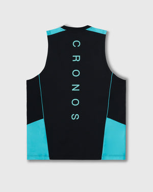 CRONOS SWITCH COOL TOUCH SLEEVELESS【BLACK×T.BLUE】