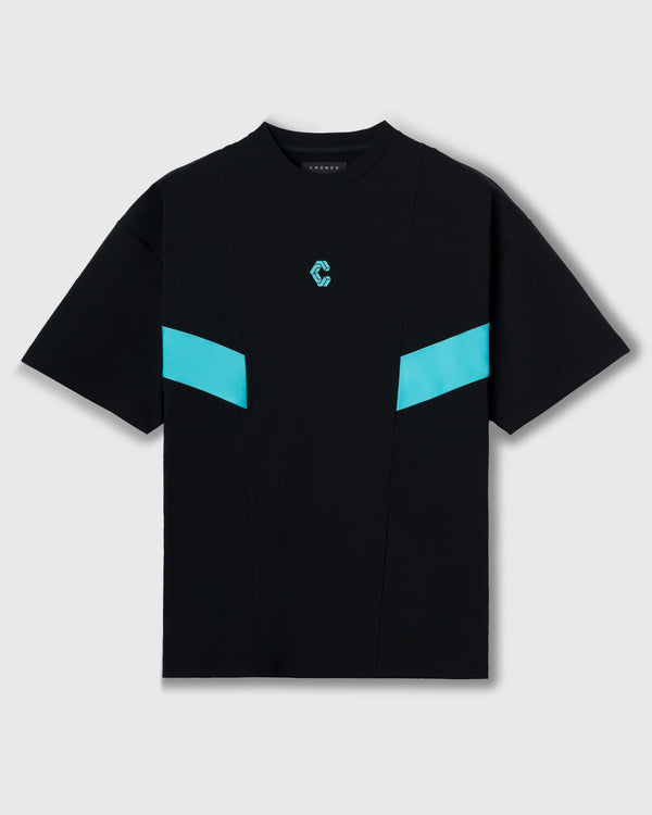 CRONOS SWITCH COOL TOUCH S/S TEE【BLACK×T.BLUE】