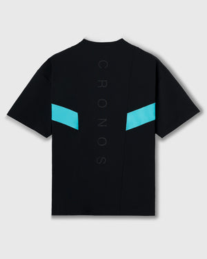 CRONOS SWITCH COOL TOUCH S/S TEE【BLACK×T.BLUE】