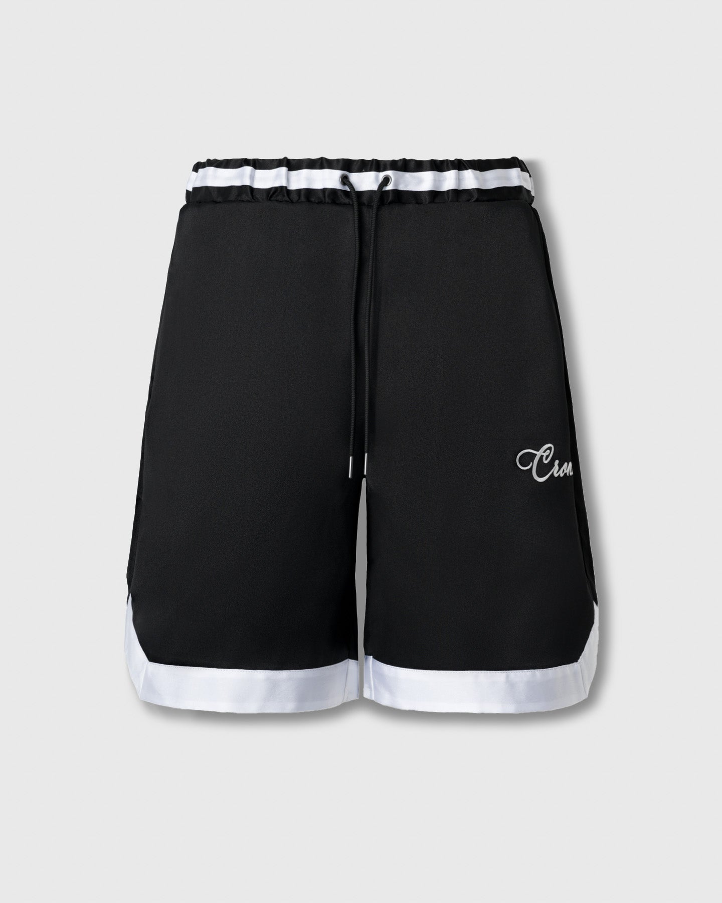 CRONOS SCRIPT SATIN SHORTS【BLACK】