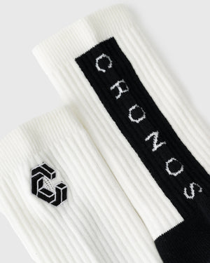 CRONOS AIRFLOW BOX LOGO SOCKS【WHITE】