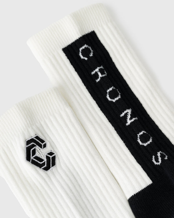 CRONOS AIRFLOW BOX LOGO SOCKS【WHITE】