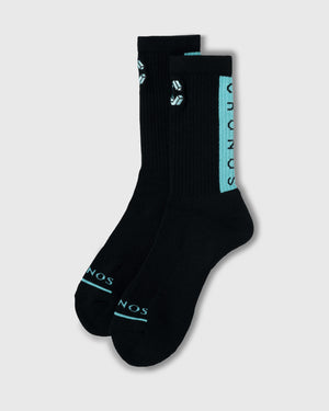 CRONOS AIRFLOW BOX LOGO 短襪【黑色x土耳其藍】