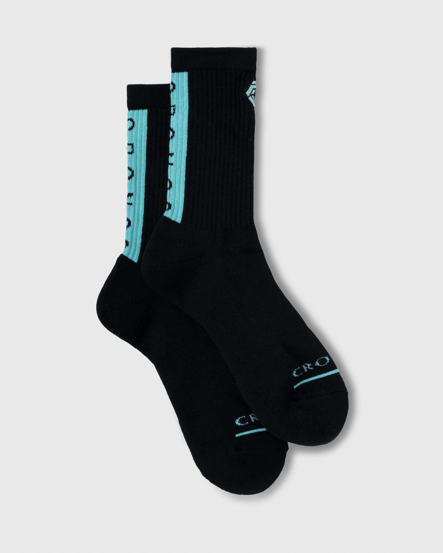 CRONOS AIRFLOW BOX LOGO SOCKS【BLACK×T.BLUE】