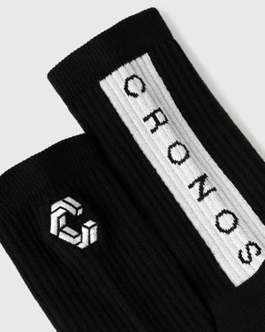 CRONOS AIRFLOW BOX LOGO SOCKS【BLACK】