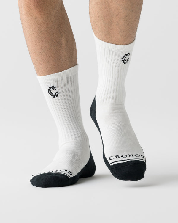 CRONOS AIRFLOW BOX LOGO SOCKS【WHITE】