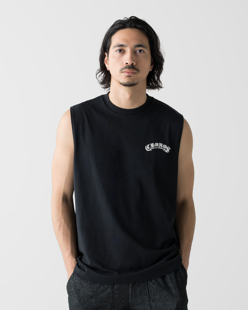 CRONOS VINTAGE BLACKLETTER  SLEEVELESS【BLACK】