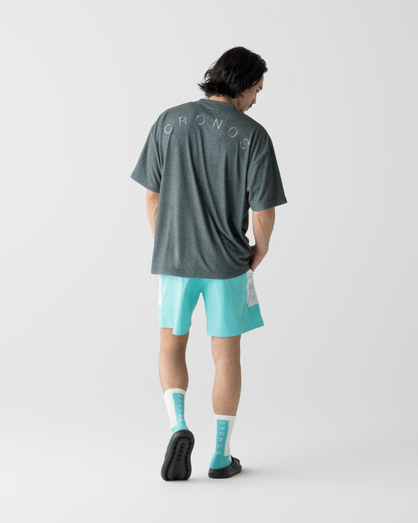 CRONOS AIRFLOW BOX LOGO SHORTS【T.BLUE】