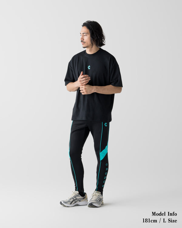 CRONOS SWITCH COOL TOUCH SKINNY PANTS【BLACK×T.BLUE】