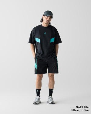 CRONOS SWITCH COOL TOUCH S/S TEE【BLACK×T.BLUE】