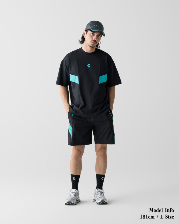 CRONOS SWITCH COOL TOUCH S/S TEE【BLACK×T.BLUE】