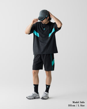 CRONOS SWITCH COOL TOUCH SHORTS【BLACK×T.BLUE】