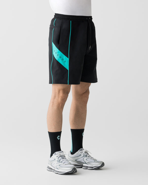 CRONOS SWITCH COOL TOUCH SHORTS【BLACK×T.BLUE】