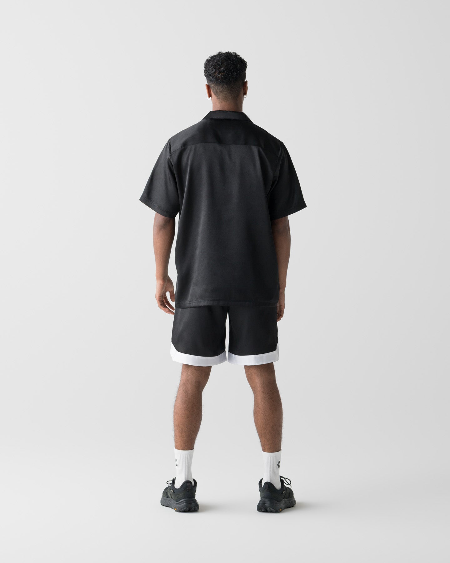 CRONOS SCRIPT SATIN SHORTS【BLACK】
