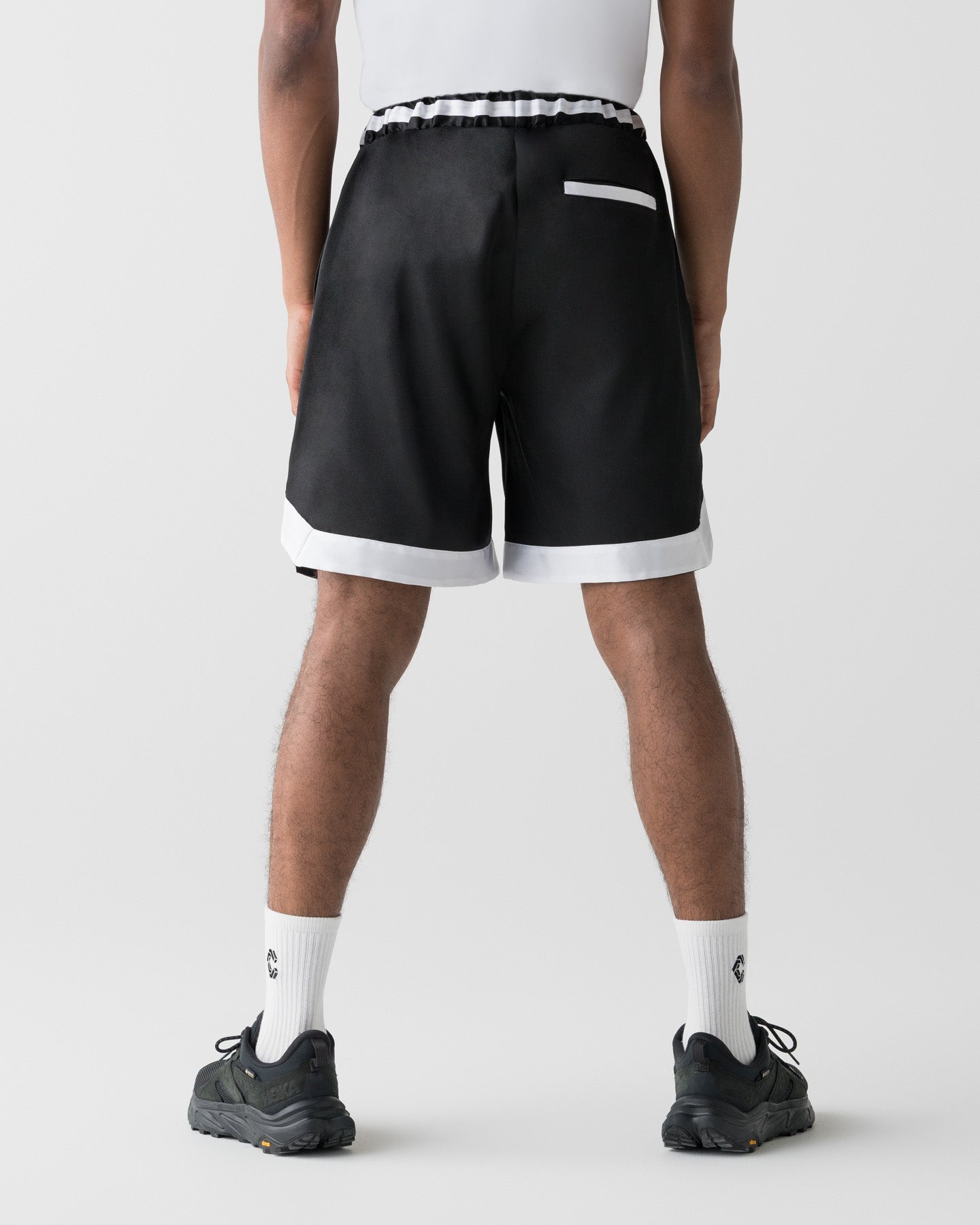 CRONOS SCRIPT SATIN SHORTS【BLACK】 CRONOS SCRIPT SATIN SHORTS【BLACK】