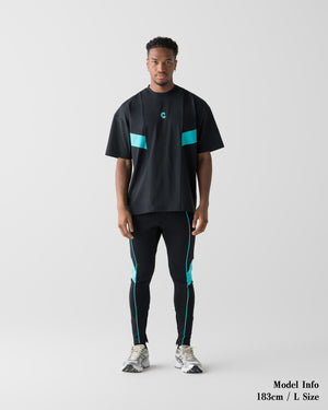 CRONOS SWITCH COOL TOUCH S/S TEE【BLACK×T.BLUE】