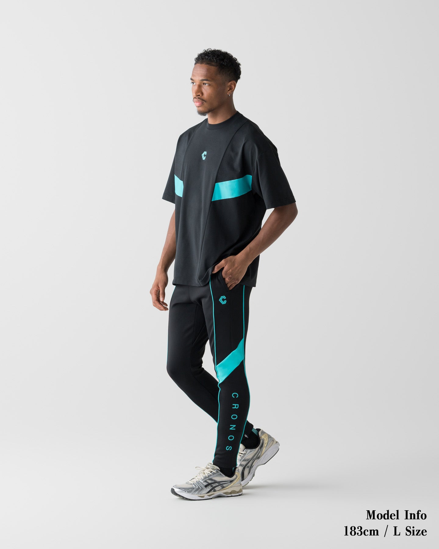 CRONOS SWITCH COOL TOUCH SKINNY PANTS【BLACK×T.BLUE】