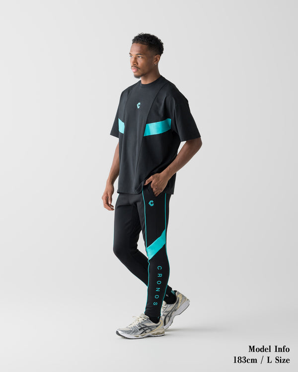 CRONOS SWITCH COOL TOUCH SKINNY PANTS【BLACK×T.BLUE】