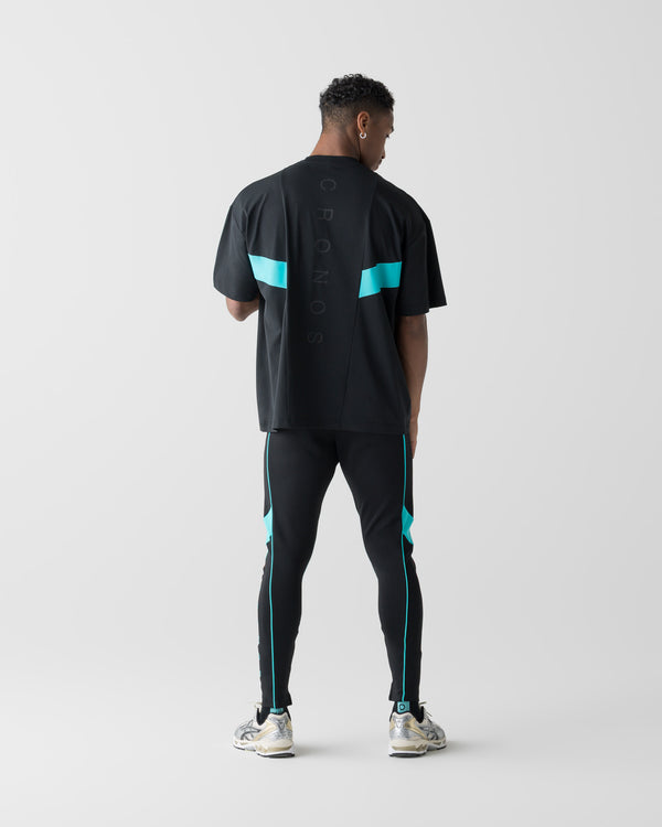 CRONOS SWITCH COOL TOUCH S/S TEE【BLACK×T.BLUE】