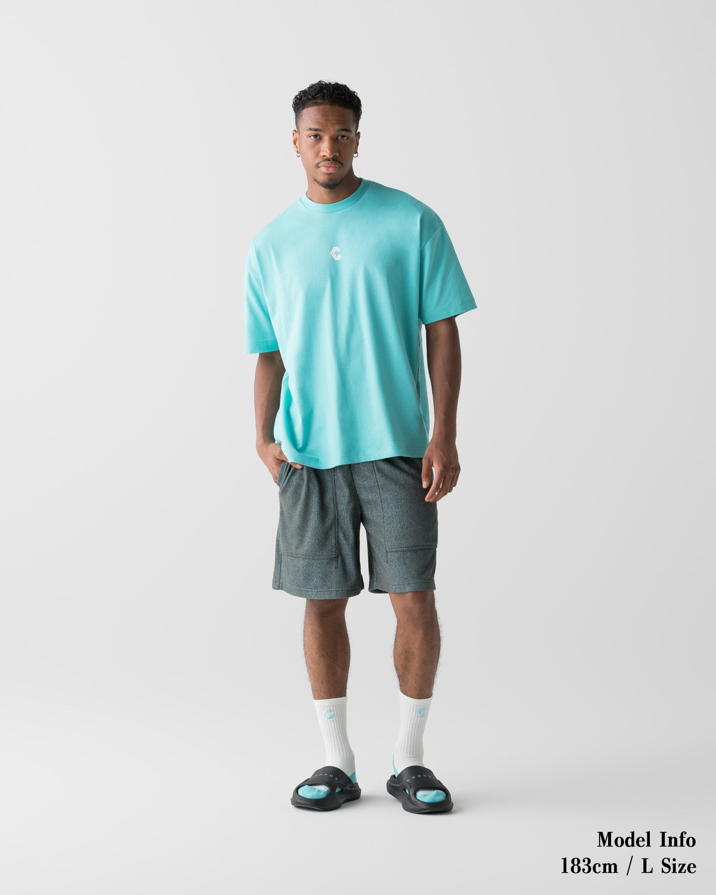 CRONOS AIR FLOW BOX LOGO S/S TEE【T. BLUE】