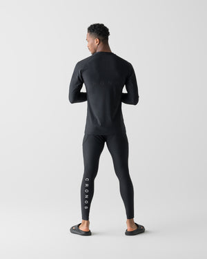 CRONOS  ACTIVE RASH GUARD LEGGINGS【BLACK】