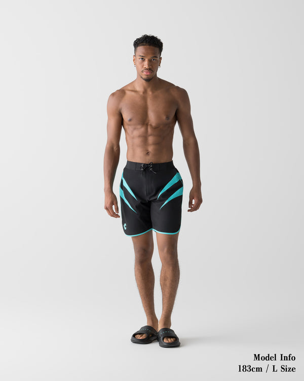 CRONOS SHARP LINE COMPETITION SHORTS【BLACK×T.BLUE】