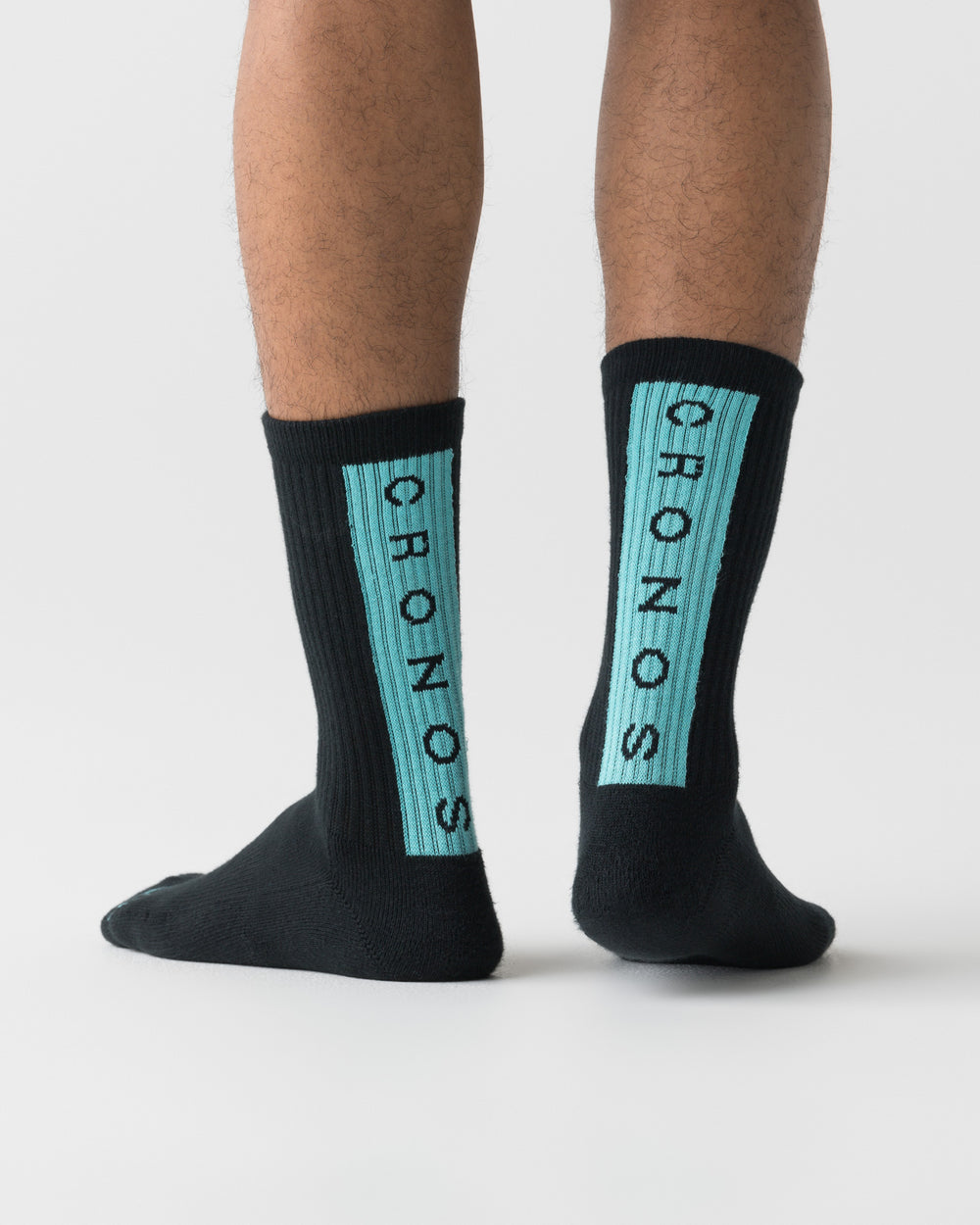 CRONOS AIRFLOW BOX LOGO SOCKS【BLACK×T.BLUE】