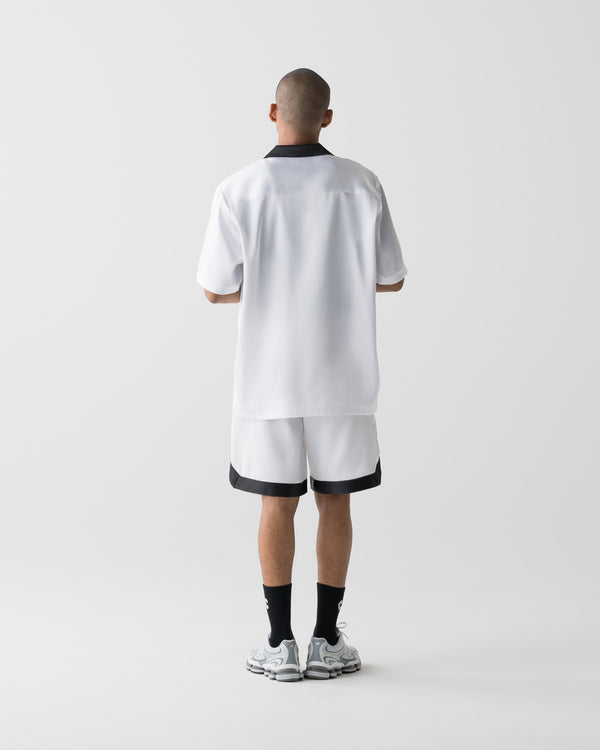 CRONOS SCRIPT SATIN  SHORTS【WHITE】