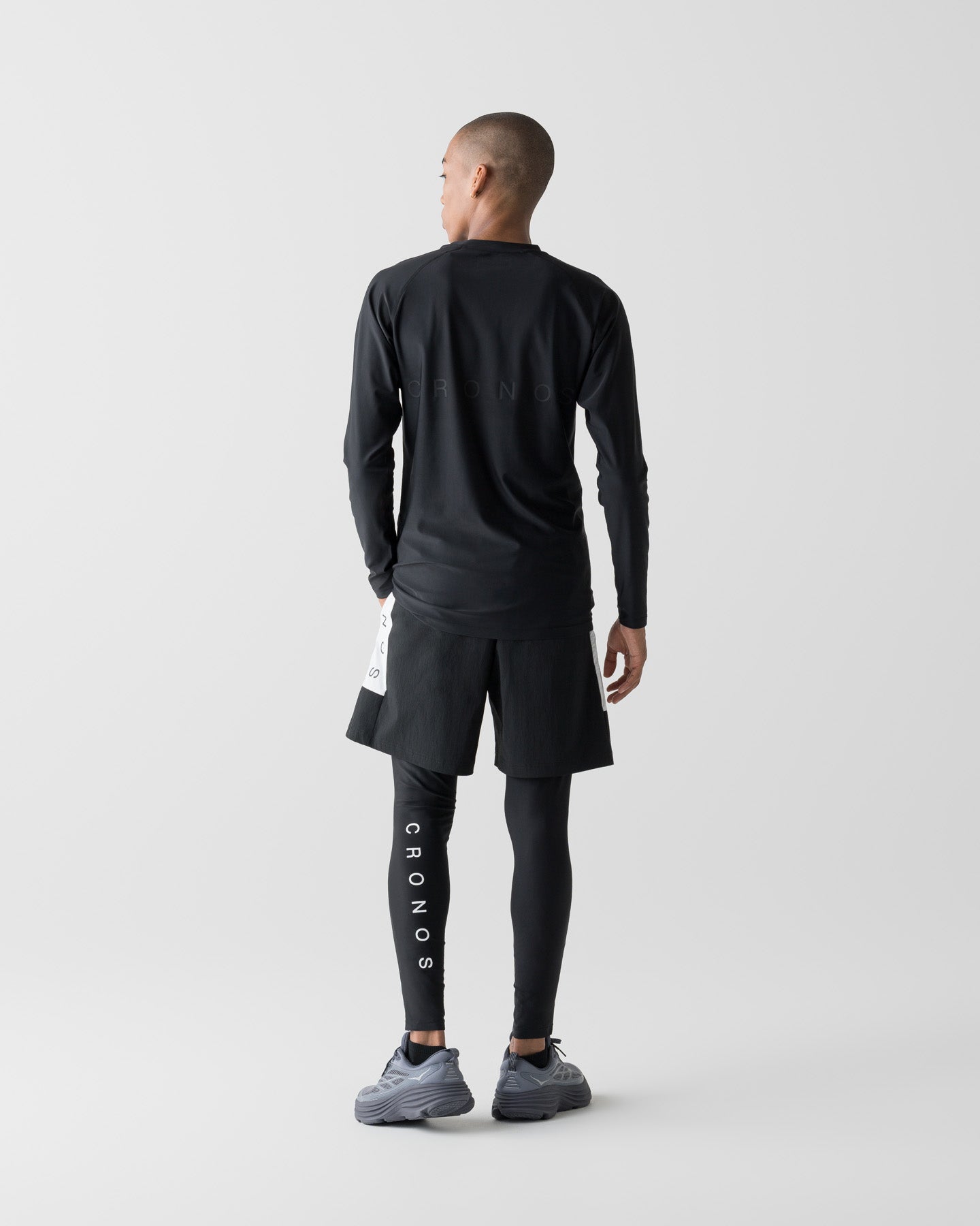 レッグウェア CRONOS CRONOS ACTIVE RASH GUARD LEGGINGS【BLACK】