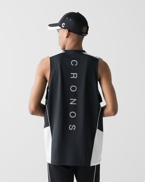 CRONOS SWITCH COOL TOUCH SLEEVELESS【BLACK】