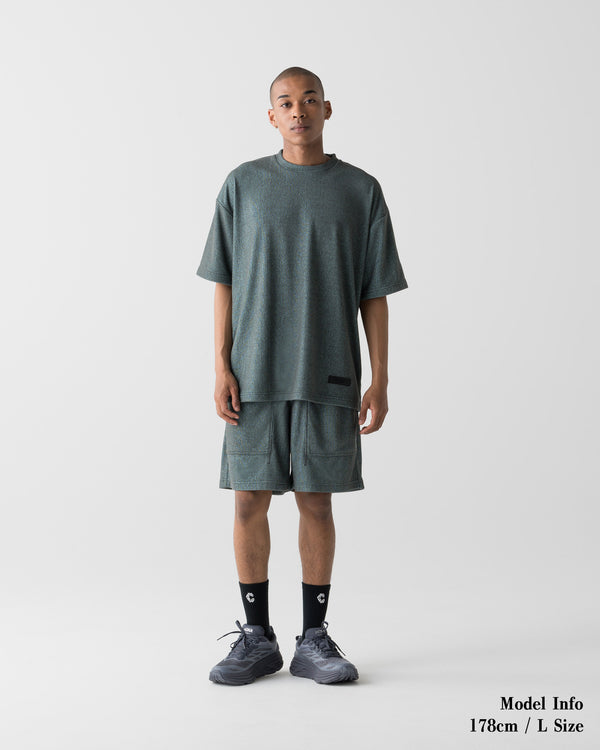 CRONOS LIGHT PILE STRETCH S/S TEE【D.GRAY】