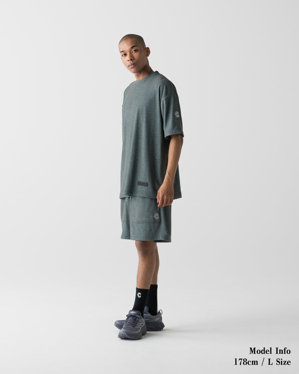 CRONOS LIGHT PILE STRETCH S/S TEE【D.GRAY】