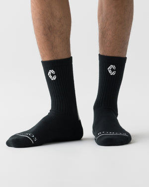 CRONOS AIRFLOW BOX LOGO SOCKS【BLACK】