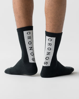 CRONOS AIRFLOW BOX LOGO SOCKS【BLACK】