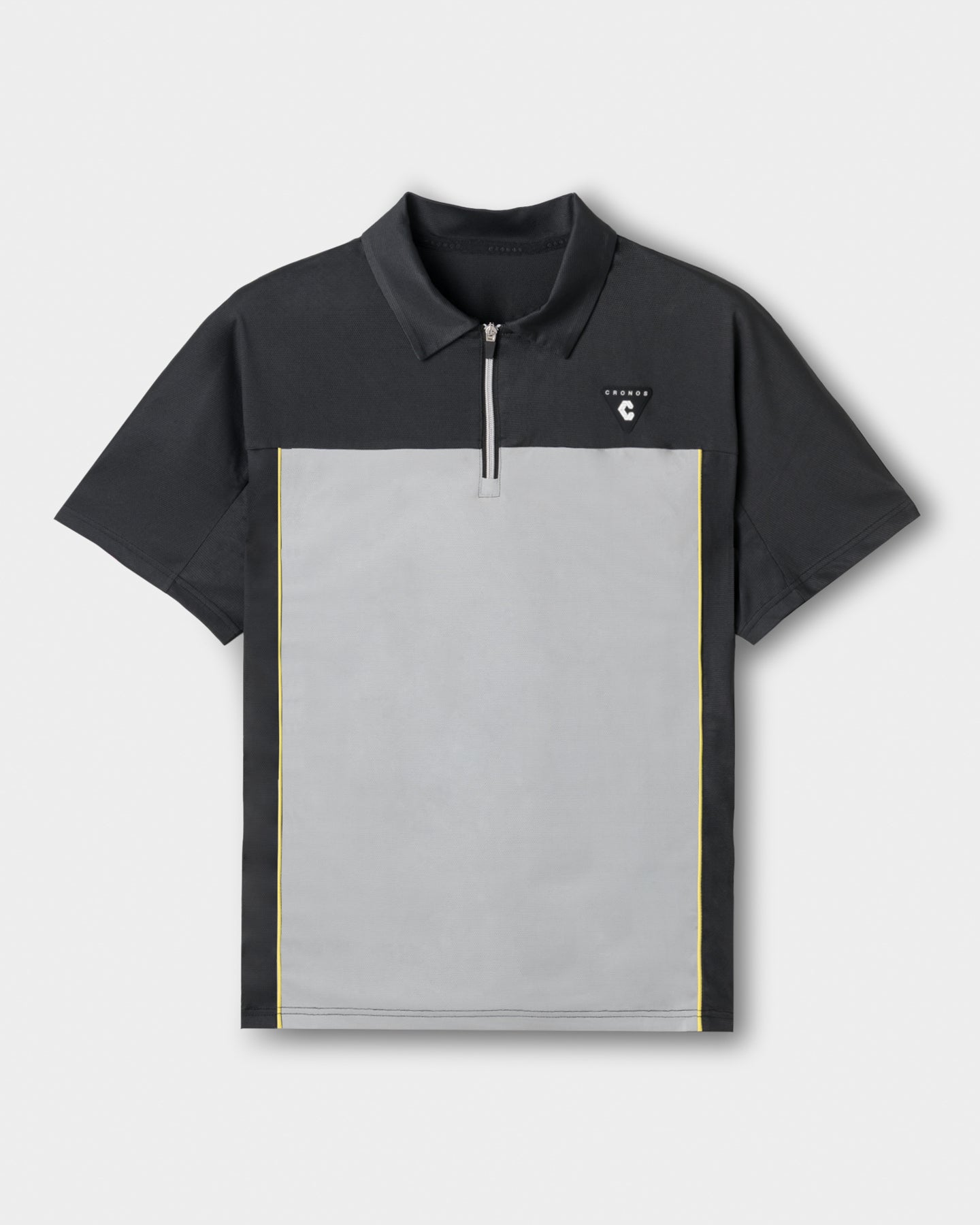 CRONOS BLACK DUAL TONE HALF ZIP POLO【BLACK×YELLOW】