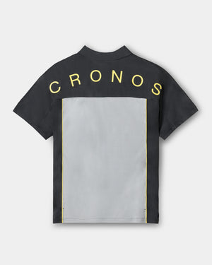 CRONOS BLACK DUAL TONE HALF ZIP POLO【BLACK×YELLOW】
