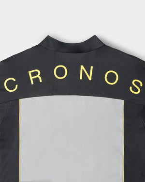 CRONOS BLACK DUAL TONE HALF ZIP POLO【BLACK×YELLOW】