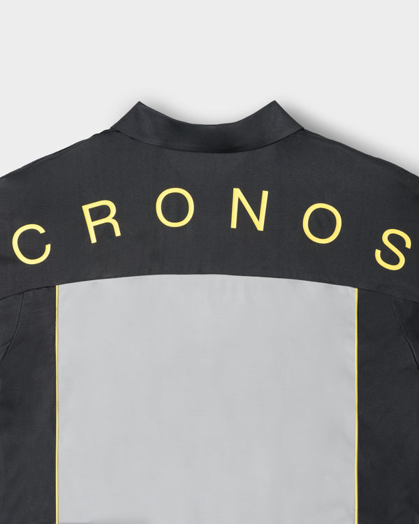 CRONOS BLACK DUAL TONE HALF ZIP POLO【BLACK×YELLOW】