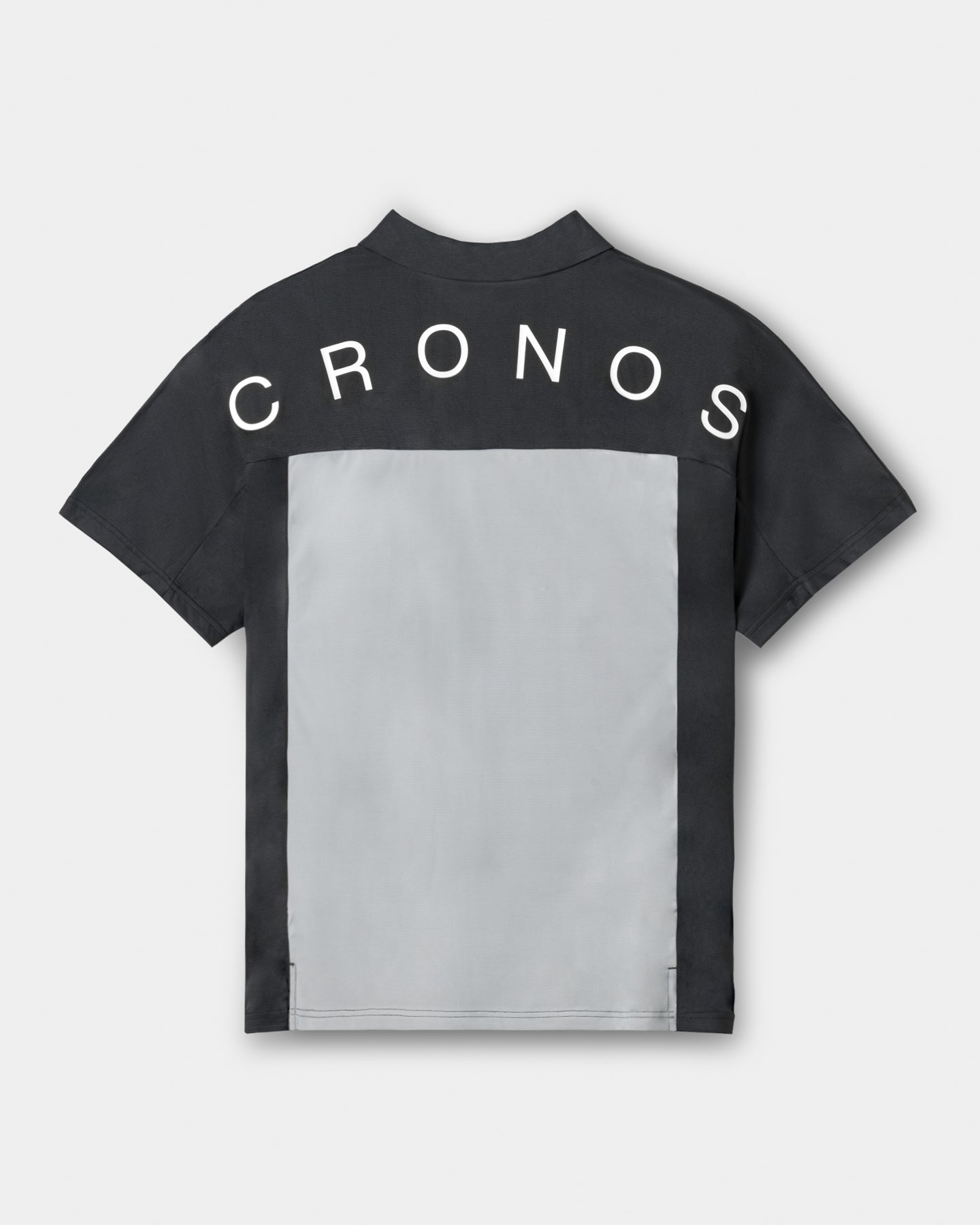 CRONOS BLACK DUAL TONE HALF ZIP POLO【BLACK×GRAY】