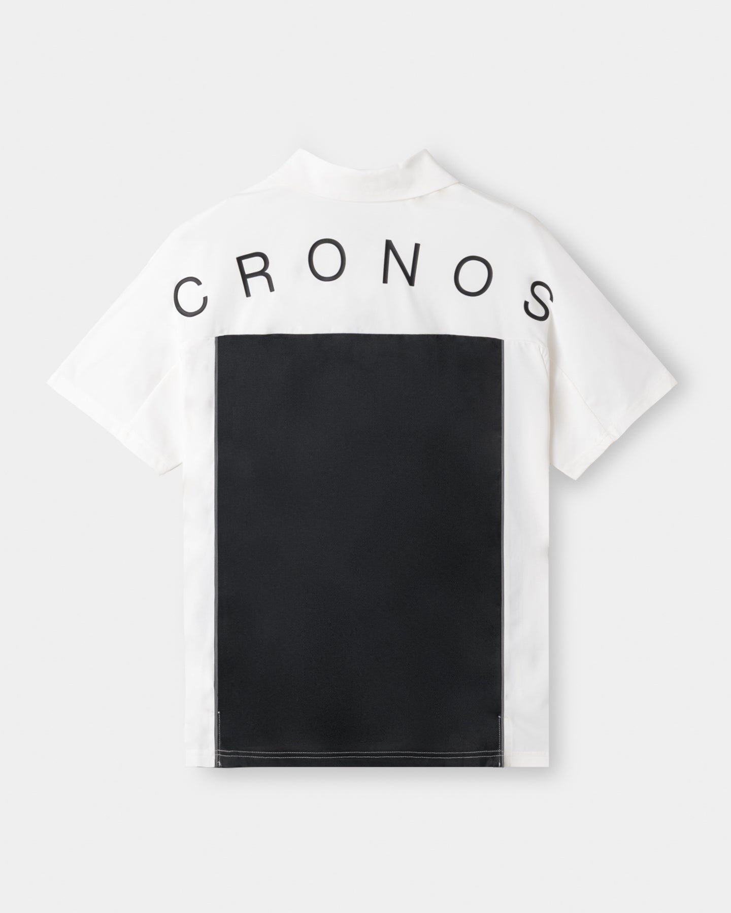CRONOS BLACK DUAL TONE HALF ZIP POLO【WHITE×GRAY】