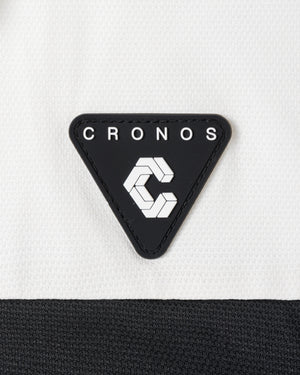 CRONOS BLACK DUAL TONE HALF ZIP POLO【WHITE×GRAY】