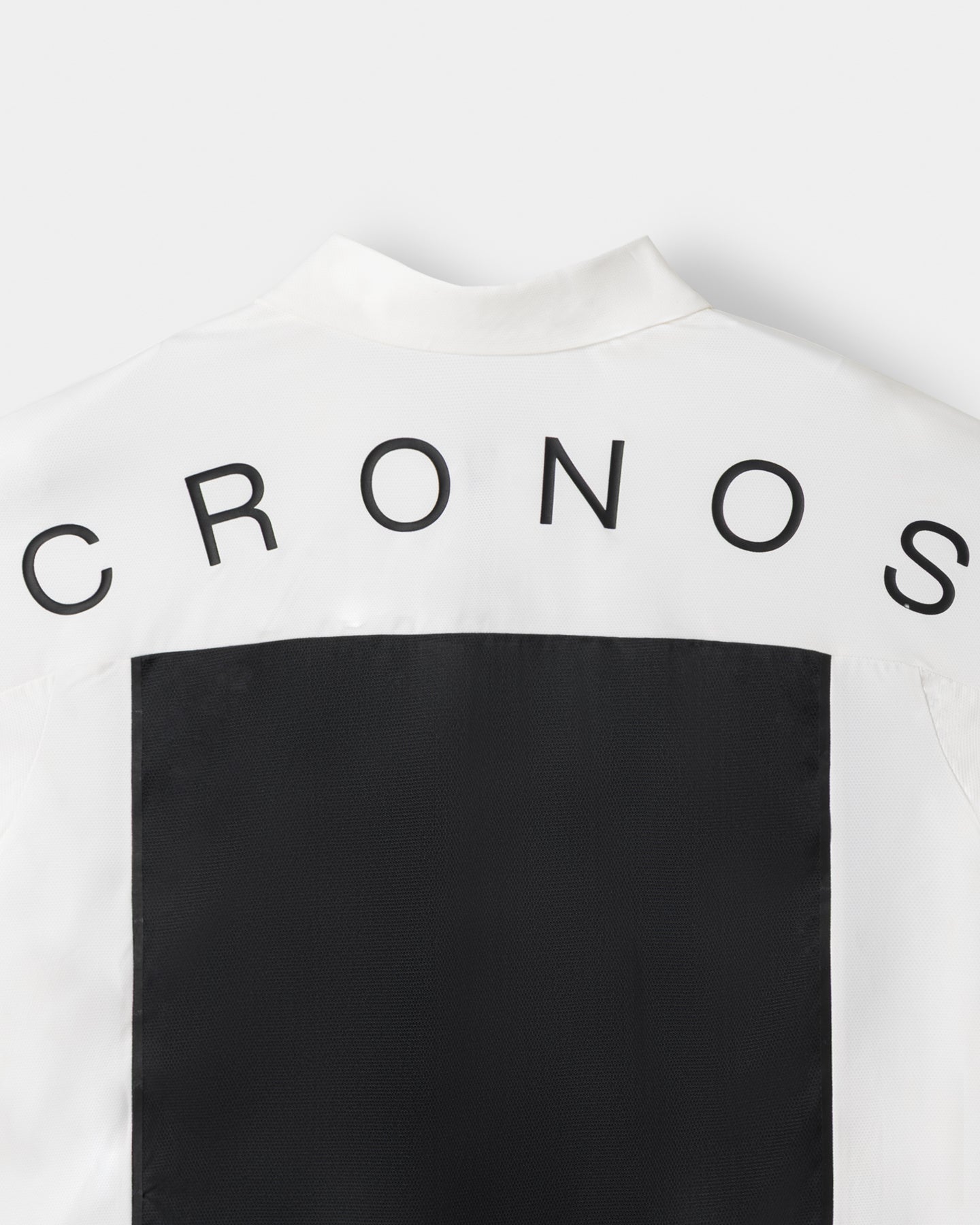 CRONOS BLACK DUAL TONE HALF ZIP POLO【WHITE×GRAY】