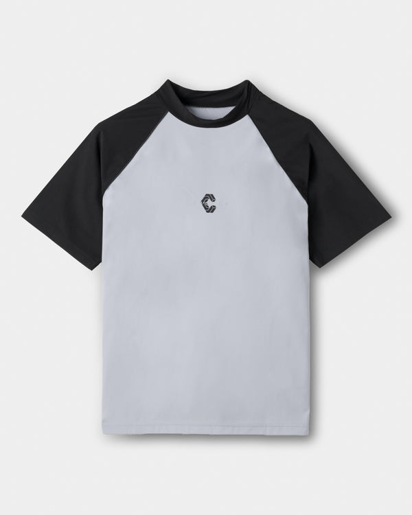 CRONOS BLACK SWITCHING MOCK NECK【BLACK×GRAY】