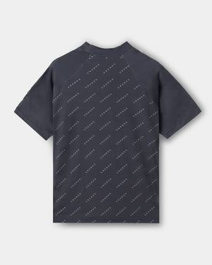 CRONOS BLACK MONOGRAM MOCK NECK【BLACK】