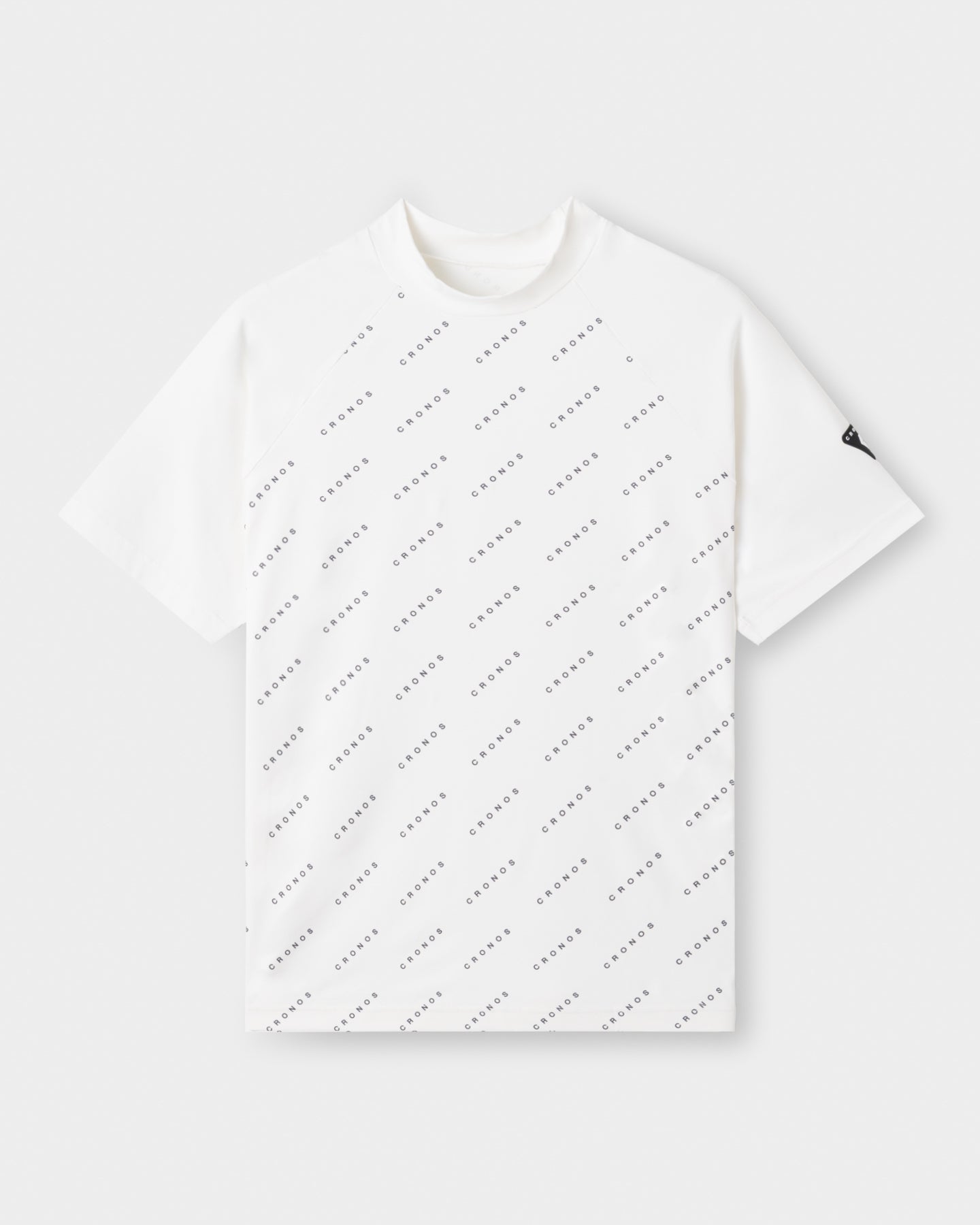 CRONOS BLACK MONOGRAM MOCK NECK【WHITE】