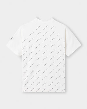 CRONOS BLACK MONOGRAM MOCK NECK【WHITE】