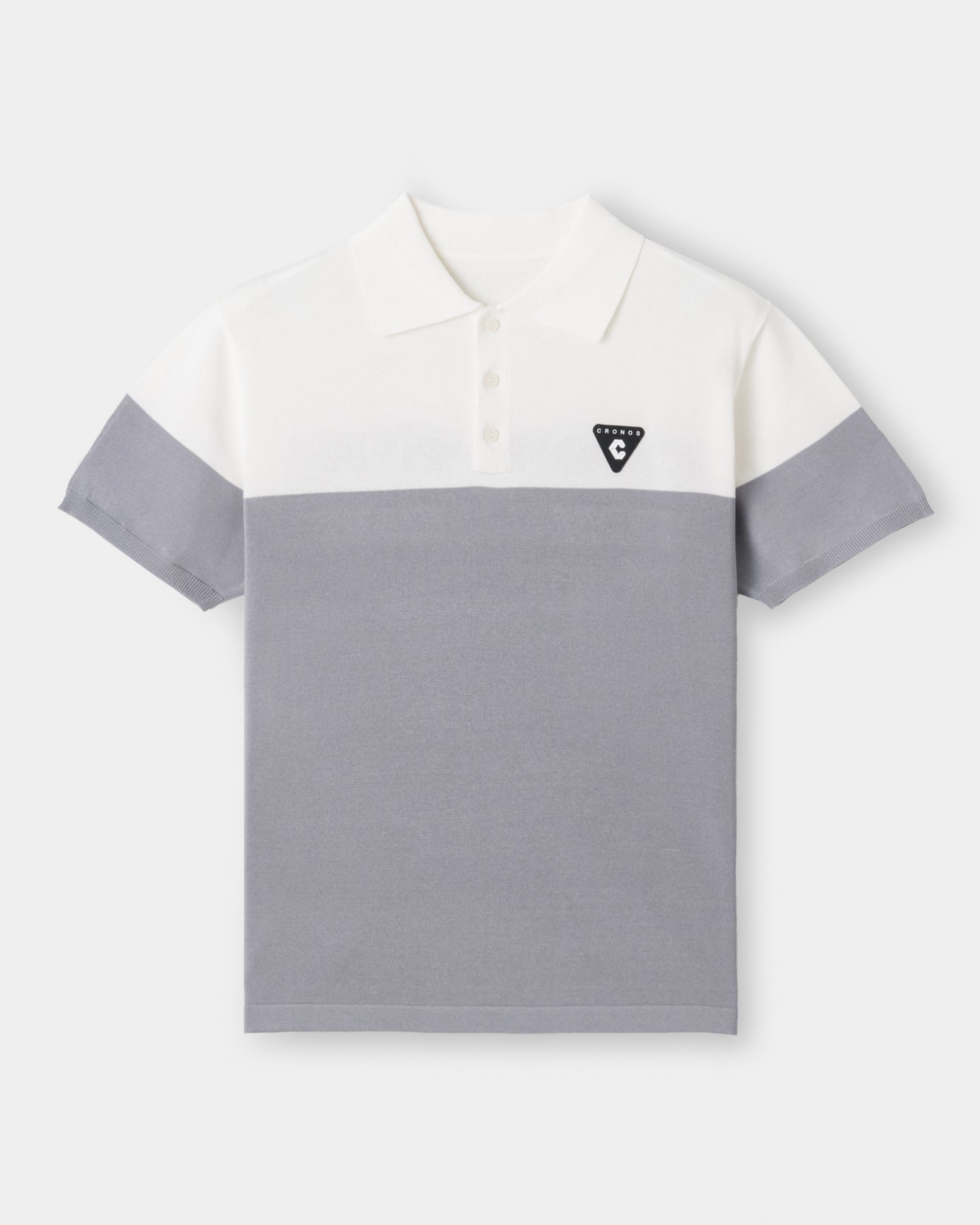 CRONOS BLACK DUAL TONE POLO【WHITE×GRAY】