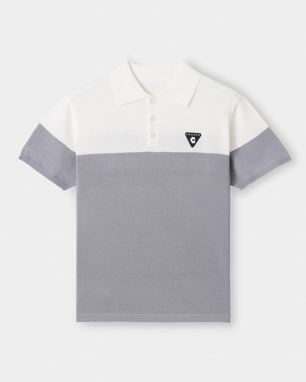 CRONOS BLACK DUAL TONE POLO【WHITE×GRAY】