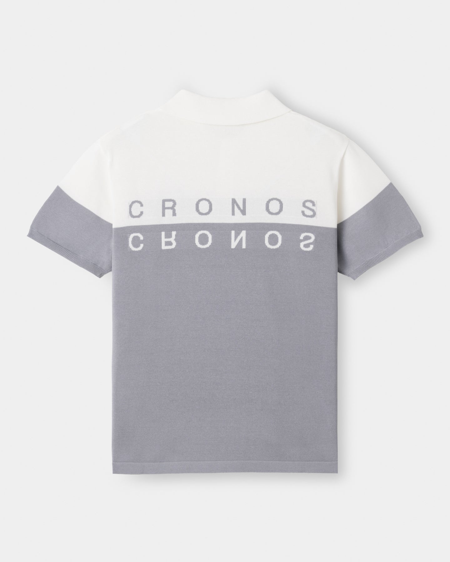 CRONOS BLACK DUAL TONE POLO【WHITE×GRAY】